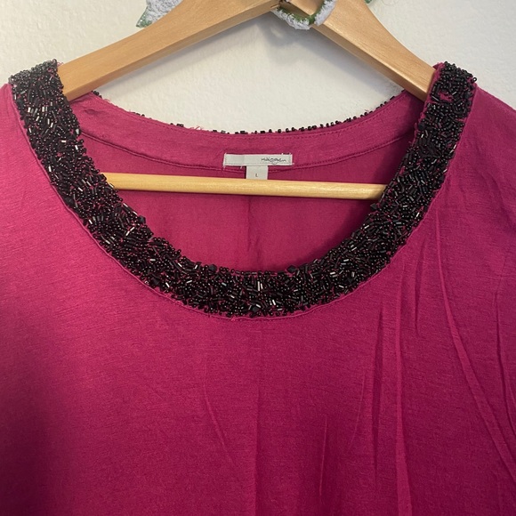 Halogen • Berry Radiance Black Beaded Blouse - Picture 4 of 13
